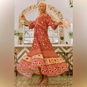 Spell and the Gypsy Collective Portobello Road Gown Dress Wine Red Size Medium